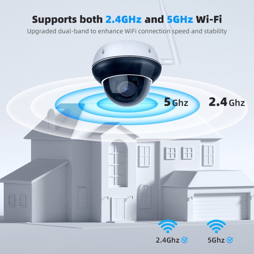 Immax NEO 07825L - Chytrá venk kamera se senzorem DOME 5MP 230V IP66 TUYA Wi-Fi