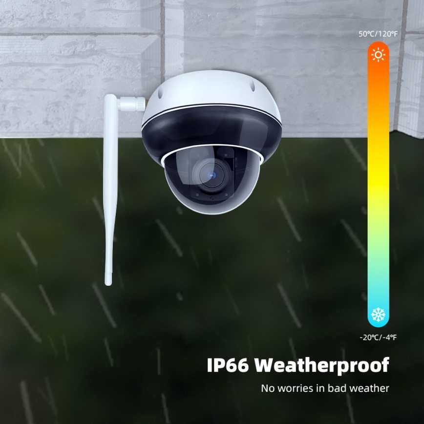 Immax NEO 07825L - Chytrá venk kamera se senzorem DOME 5MP 230V IP66 TUYA Wi-Fi