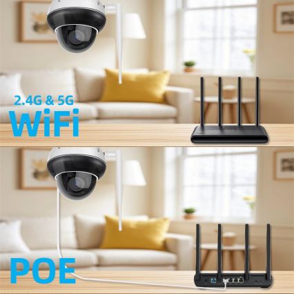Immax NEO 07825L - Chytrá venk kamera se senzorem DOME 5MP 230V IP66 TUYA Wi-Fi