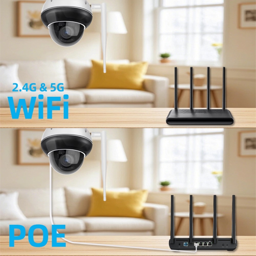 Immax NEO 07825L - Chytrá venk kamera se senzorem DOME 5MP 230V IP66 TUYA Wi-Fi