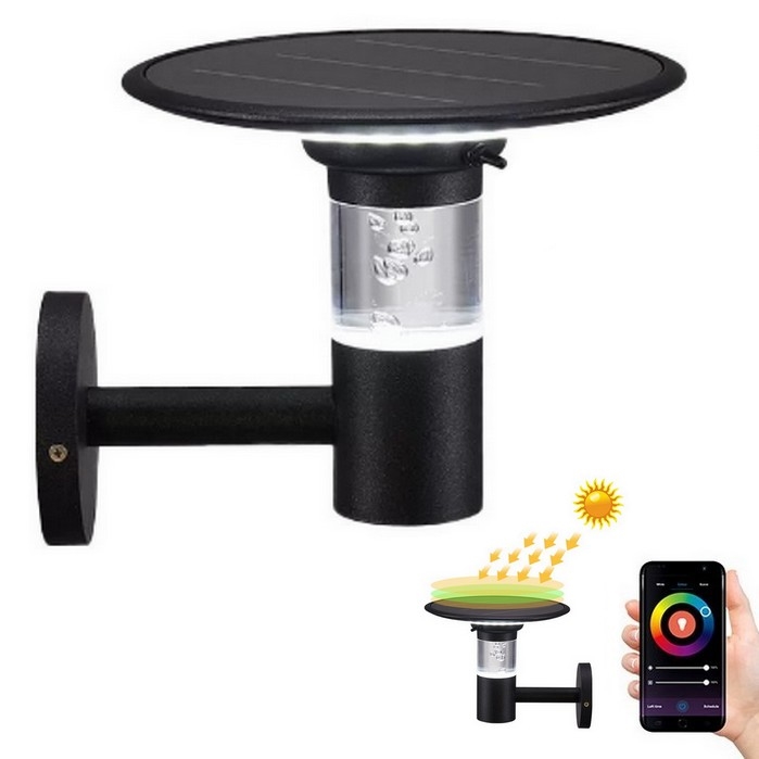 Immax NEO 07907L - LED RGB+CW/W Stmívatelné solární nástěnné svítidlo BUBBLES LED/2W/5,5V IP54 Tuya 4000 mAh