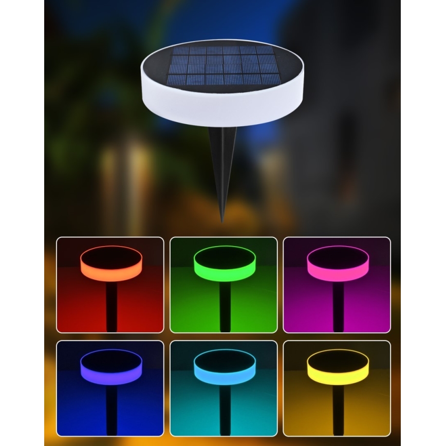 Immax NEO 07910L - LED RGB Stmívatelné solární svítidlo se senzorem NEO LITE LED/1W/5V kulatý IP54 Tuya 1300 mAh