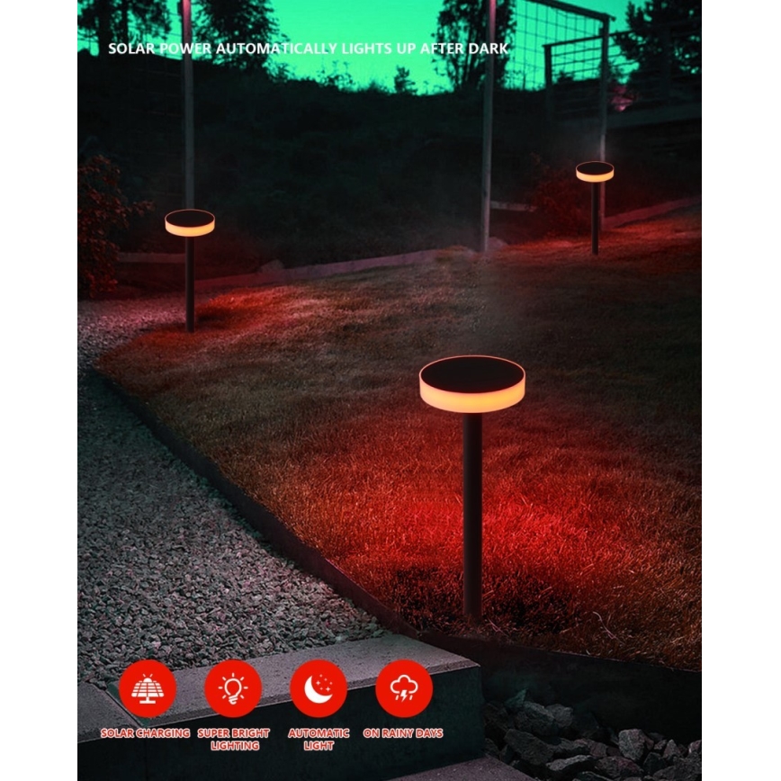 Immax NEO 07910L - LED RGB Stmívatelné solární svítidlo se senzorem NEO LITE LED/1W/5V kulatý IP54 Tuya 1300 mAh