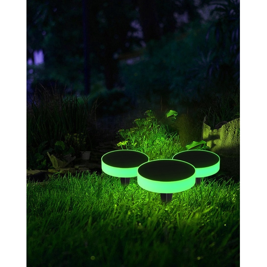 Immax NEO 07910L - LED RGB Stmívatelné solární svítidlo se senzorem NEO LITE LED/1W/5V kulatý IP54 Tuya 1300 mAh