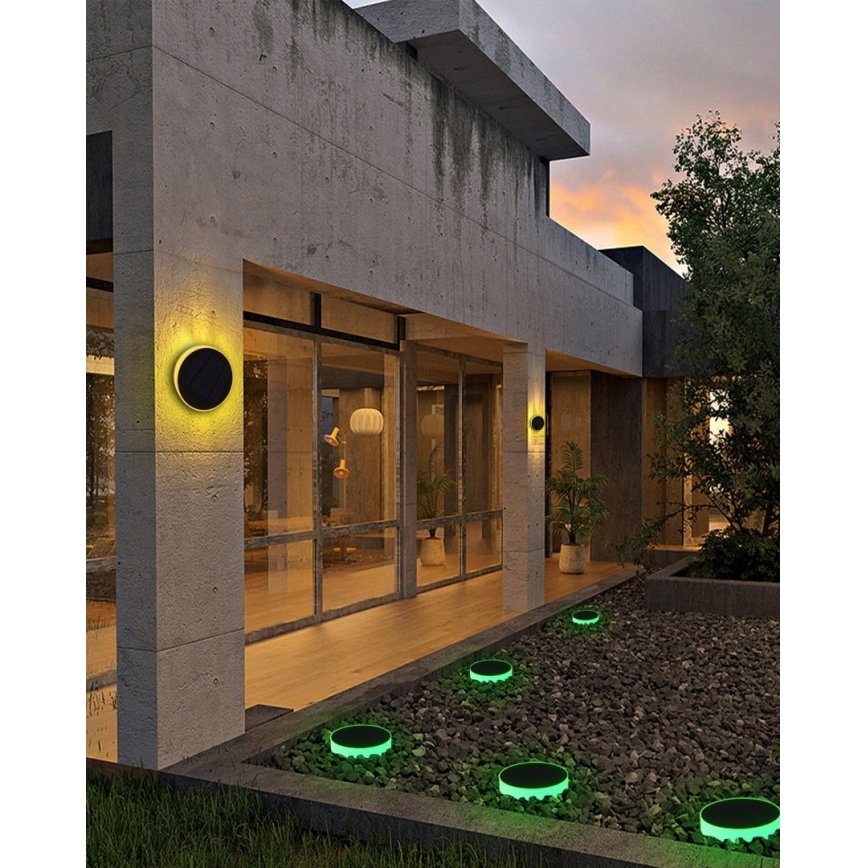 Immax NEO 07910L - LED RGB Stmívatelné solární svítidlo se senzorem NEO LITE LED/1W/5V kulatý IP54 Tuya 1300 mAh