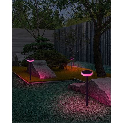 Immax NEO 07910L - LED RGB Stmívatelné solární svítidlo se senzorem NEO LITE LED/1W/5V kulatý IP54 Tuya 1300 mAh