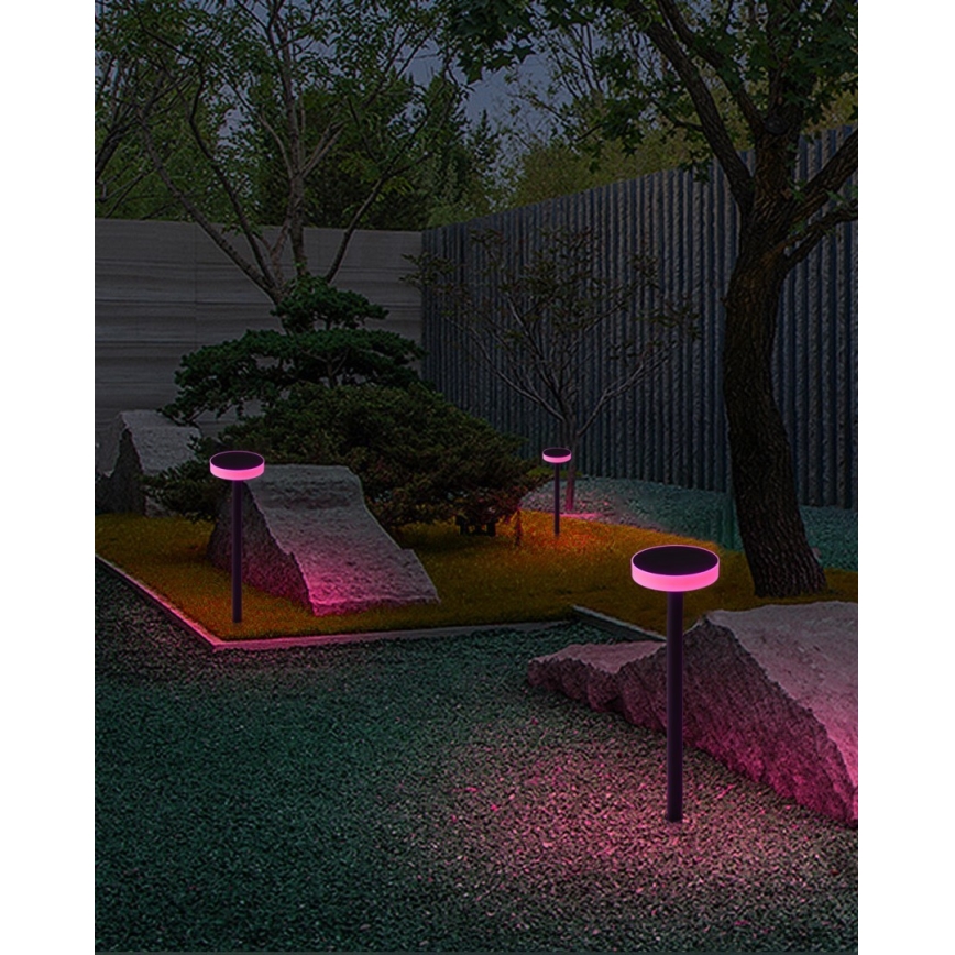 Immax NEO 07910L - LED RGB Stmívatelné solární svítidlo se senzorem NEO LITE LED/1W/5V kulatý IP54 Tuya 1300 mAh