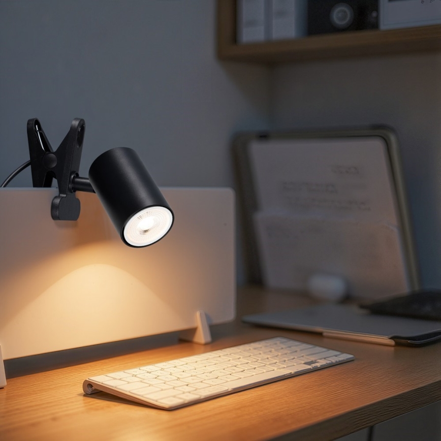 Immax NEO 08291L - Lampa s klipem PUNTO 1xGU10/9W/230V černá