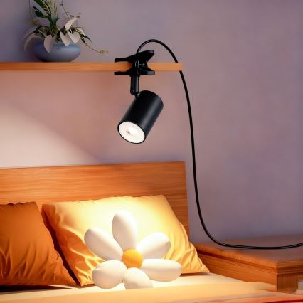 Immax NEO 08291L - Lampa s klipem PUNTO 1xGU10/9W/230V černá