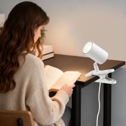 Immax NEO 08292L - Lampa s klipem PUNTO 1xGU10/9W/230V bílá