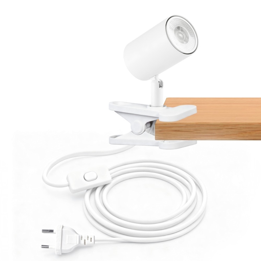 Immax NEO 08292L - Lampa s klipem PUNTO 1xGU10/9W/230V bílá