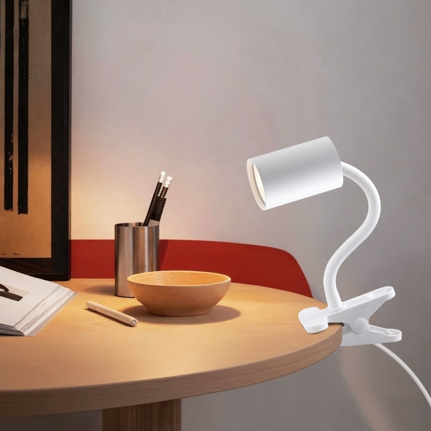 Immax NEO 08294L - Flexibilní lampa s klipem PUNTO 1xGU10/9W/230V bílá