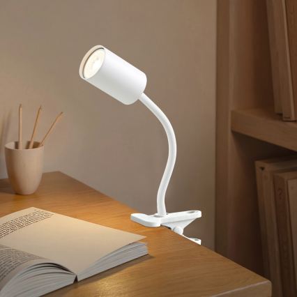 Immax NEO 08294L - Flexibilní lampa s klipem PUNTO 1xGU10/9W/230V bílá