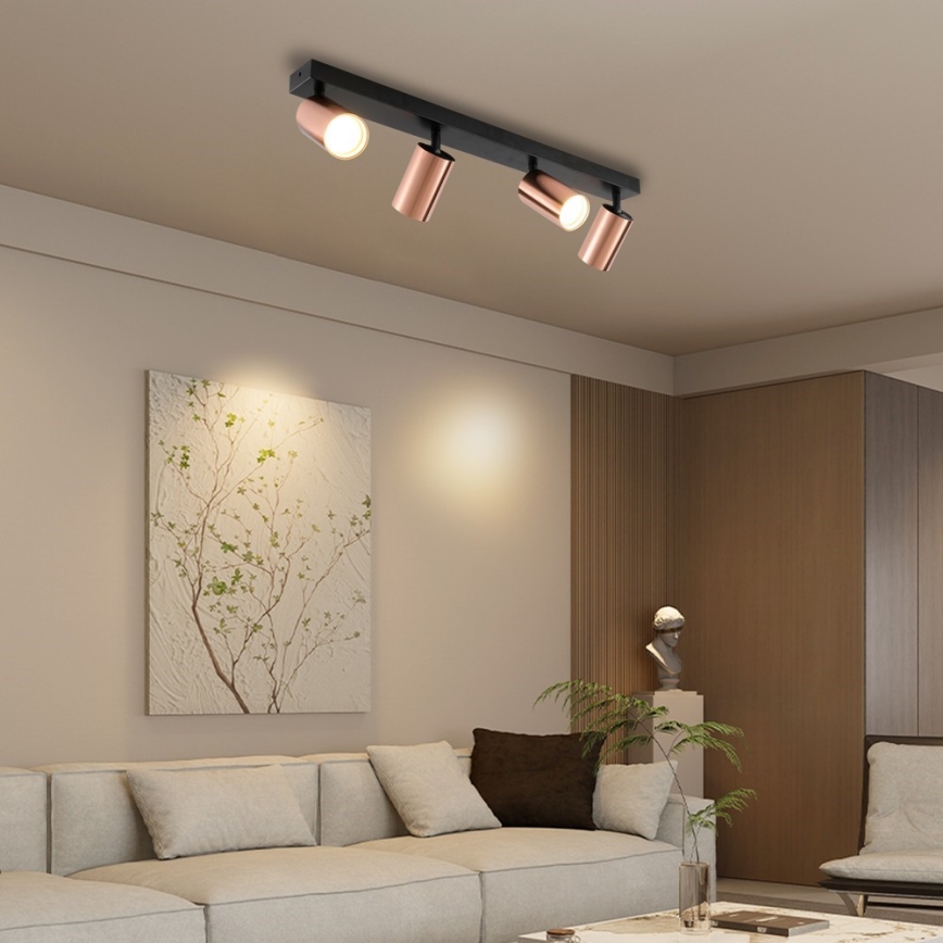 Immax NEO 08303L - Bodové svítidlo PUNTO 4xGU10/9W/230V rose gold