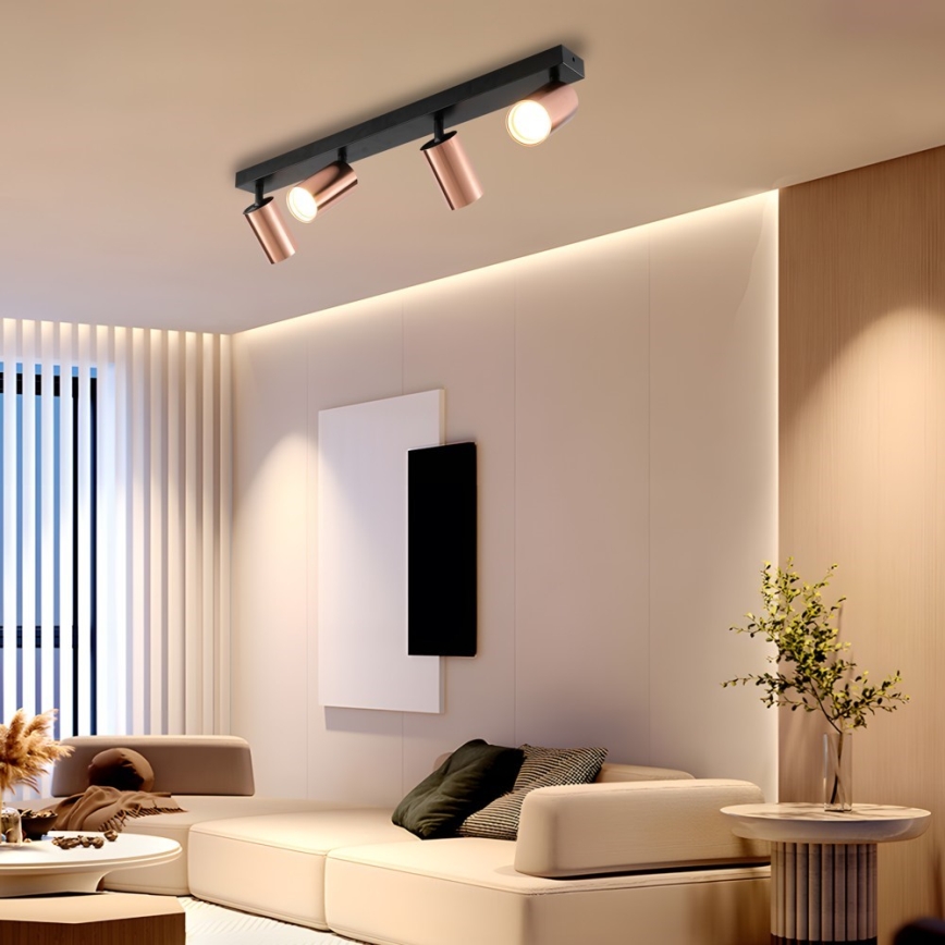 Immax NEO 08303L - Bodové svítidlo PUNTO 4xGU10/9W/230V rose gold