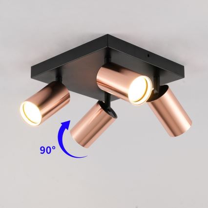 Immax NEO 08304L - Bodové svítidlo PUNTO 4xGU10/9W/230V rose gold