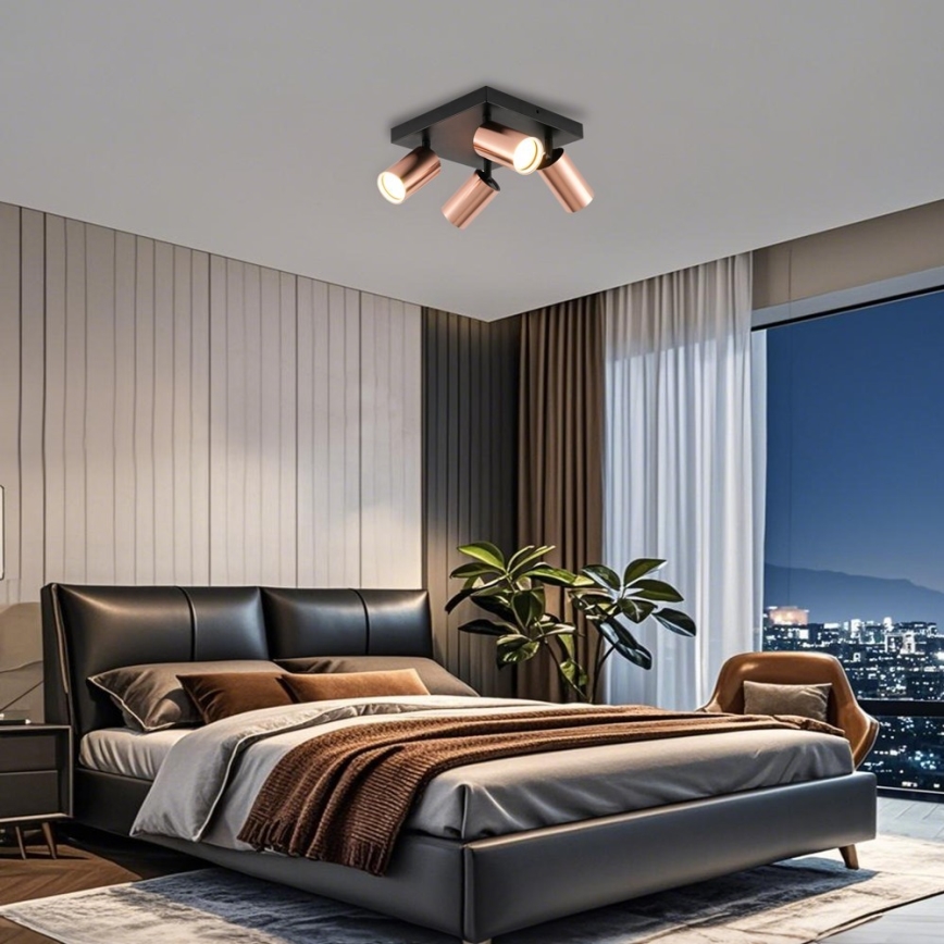 Immax NEO 08304L - Bodové svítidlo PUNTO 4xGU10/9W/230V rose gold