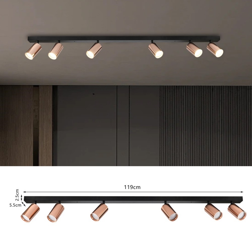 Immax NEO 08305L - Bodové svítidlo PUNTO 6xGU10/9W/230V rose gold