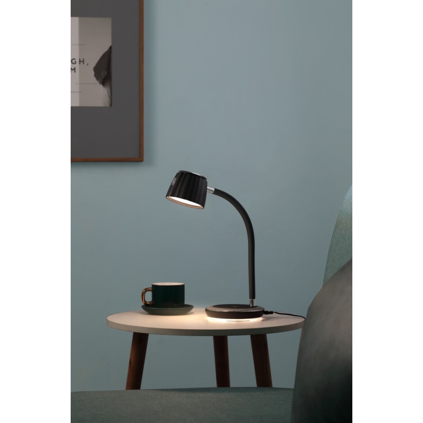 Immax NEO 08996L - LED Stmívatelná stolní lampa s bezdrátovým nabíjením PERLA LED/1,5W + LED/6W/230V 3800-4300K