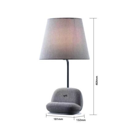 Immax NEO 09109L - LED Stmávatelná stolní lampa s bezdrátovým nabíjením Qi SOFA LED/6W/230V šedá