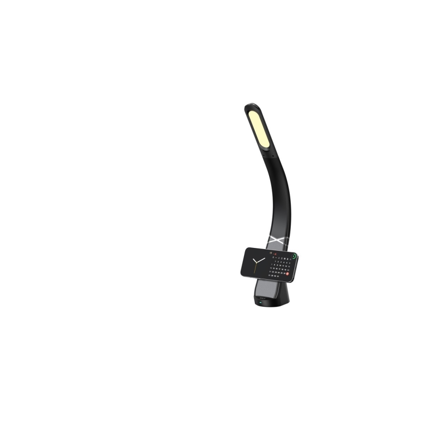 Immax NEO 09110L - LED Stmívatelná stolní lampa s bezdrátovým nabíjením MAGIC LED/5W/230V černá