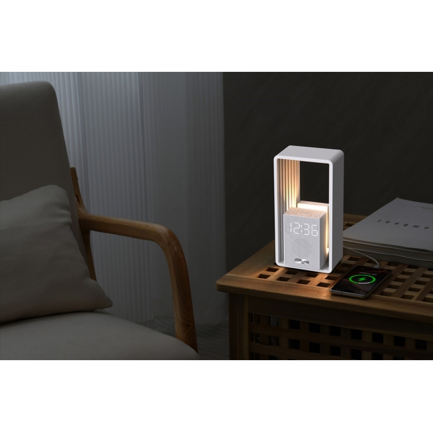 Immax NEO 09113L - LED Stolní lampa s budíkem a nabíjením CALM LED/3,5W/5V
