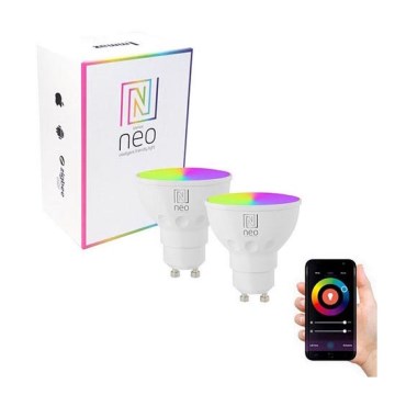 Immax NEO - 2xLED RGB Stmívatelná žárovka GU10/3,5W/230V ZigBee Immax NEO - 2xLED RGB Stmívatelná žárovka GU10/3,5W/230V ZigBee