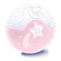 Infantino 004908-00INF - Dětská lampička s projektorem 3xAA růžová