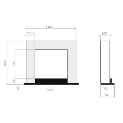InFire - BIO krb 100x120 cm 3,5kW bílá