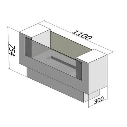 InFire - BIO krb 110x75 cm 3kW oboustranný