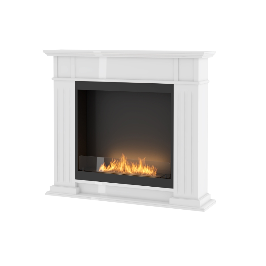 InFire - BIO krb 115x100 cm 3kW bílá