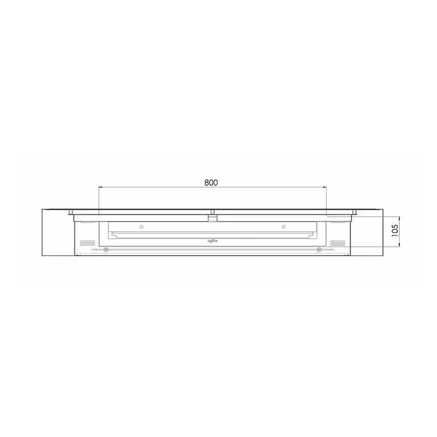 InFire - Nástěnný BIO krb 120x56 cm 3kW bílá