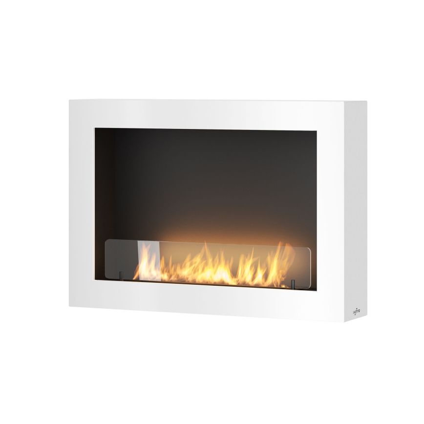InFire - Nástěnný BIO krb 80x56 cm 3kW bílá