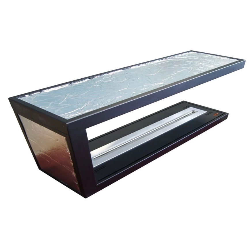 InFire - Rohový BIO krb 100x50 cm 3kW oboustranný