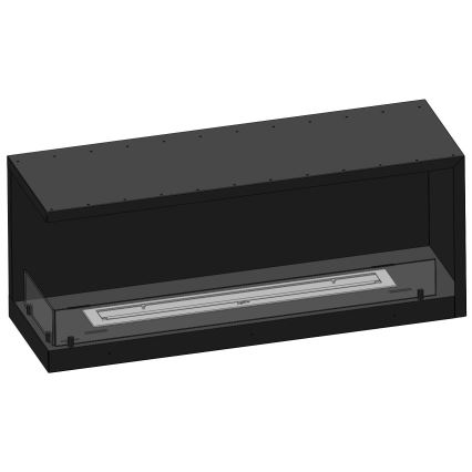 InFire - Rohový BIO krb 110x45 cm 3kW černá