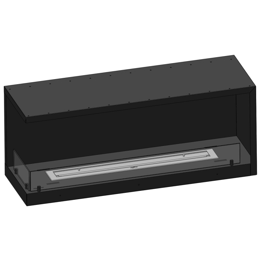 InFire - Rohový BIO krb 110x45 cm 3kW černá