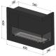 InFire - Rohový BIO krb 45x60 cm 3kW černá