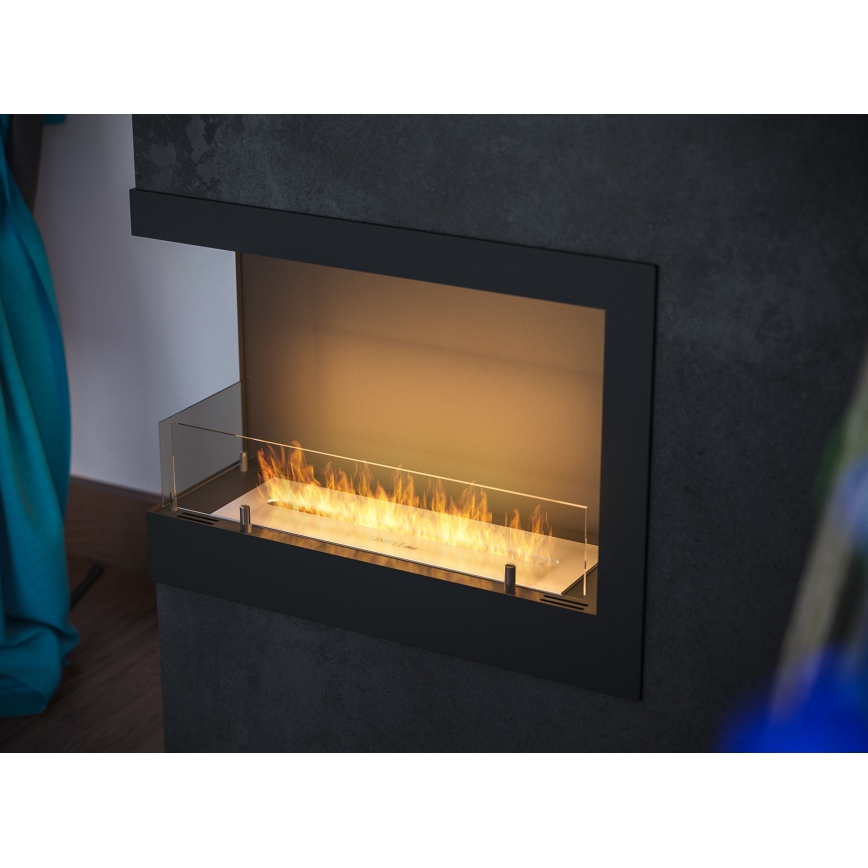 InFire - Rohový BIO krb 45x60 cm 3kW černá