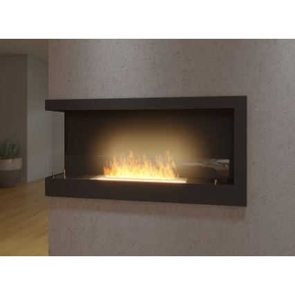 InFire - Rohový BIO krb 45x90 cm 3kW černá