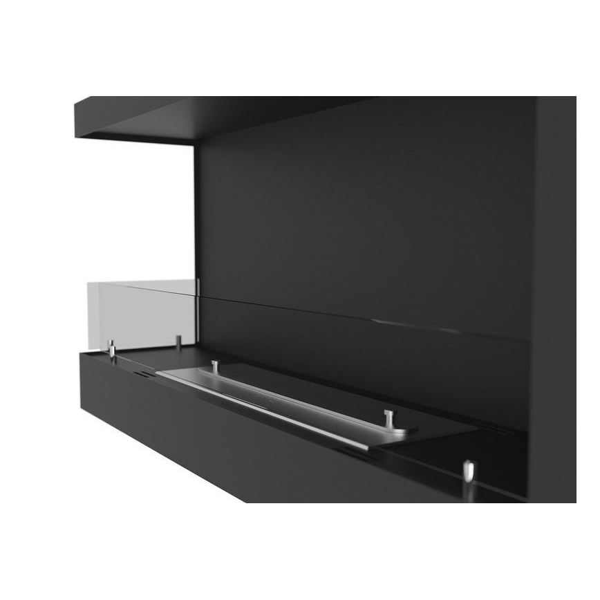 InFire - Rohový BIO krb 45x90 cm 3kW černá