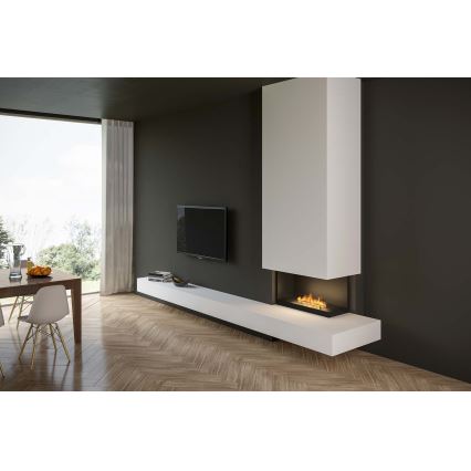 InFire - Rohový BIO krb 80x45 cm 3,5kW černá