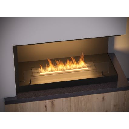 InFire - Rohový BIO krb 80x45 cm 3,5kW černá