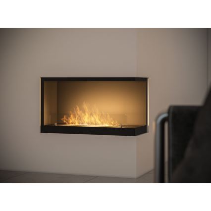 InFire - Rohový BIO krb 80x45 cm 3,5kW černá