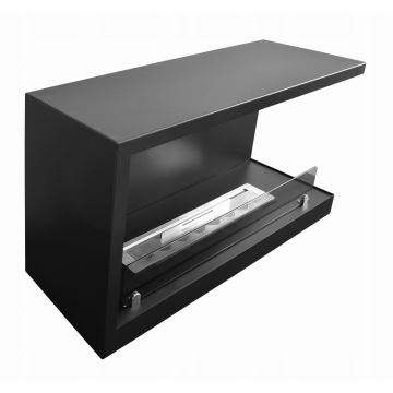 InFire - Rohový BIO krb 80x45 cm 3,5kW černá