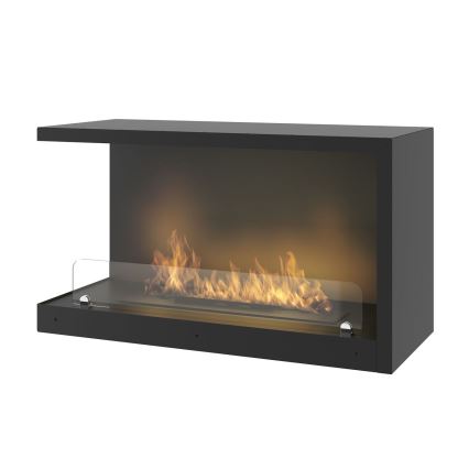 InFire - Rohový BIO krb 80x45 cm 3kW černá