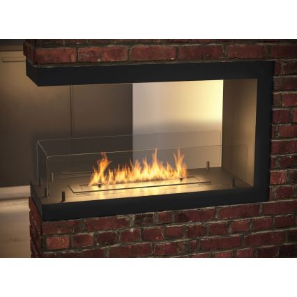 InFire - Rohový BIO krb 80x50 cm 3kW oboustranný