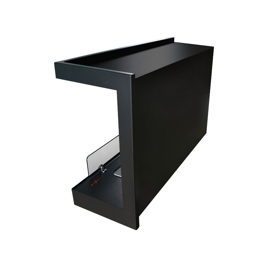InFire - Rohový BIO krb 84x54 cm 3kW černá