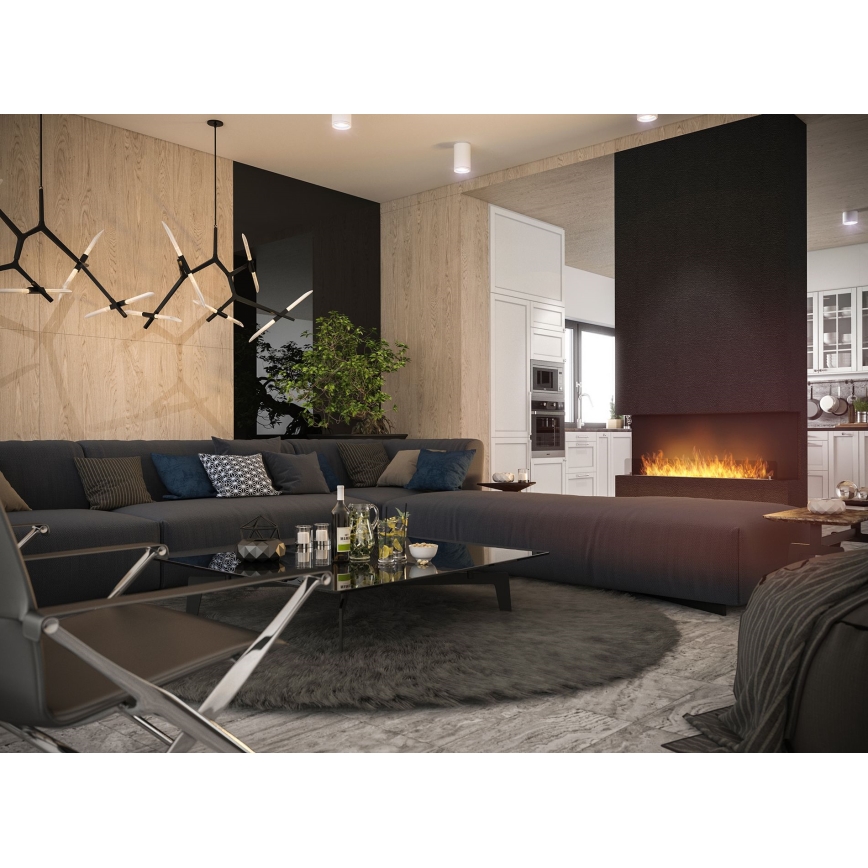 InFire - Vestavěný BIO krb 120x45 cm 3kW černá