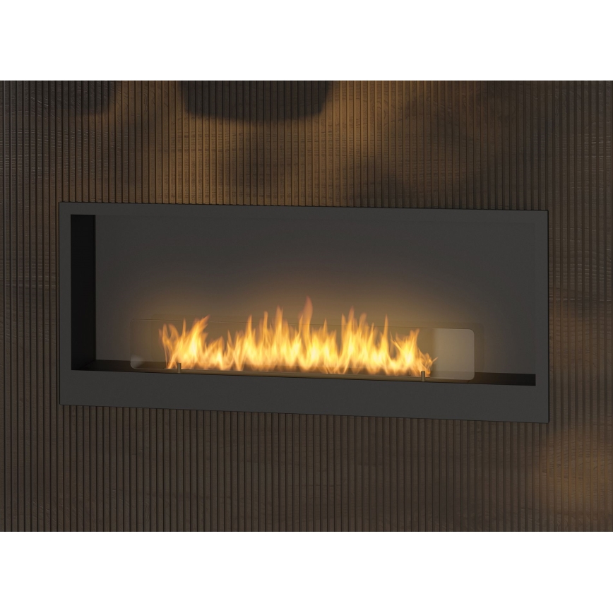 InFire - Vestavěný BIO krb 120x50 cm 3kW černá