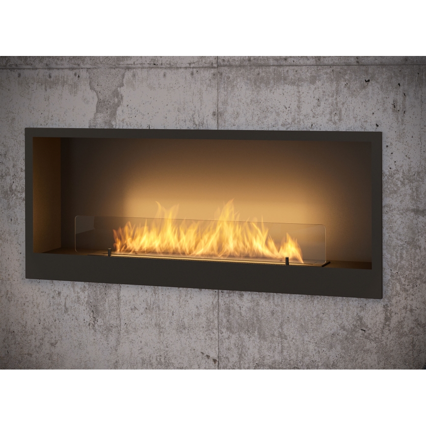 InFire - Vestavěný BIO krb 120x50 cm 3kW černá